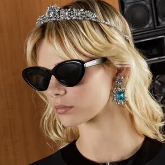 NEW Gucci GG1170S 001 Black Grey Cat Eye Women Sunglasses main image 11